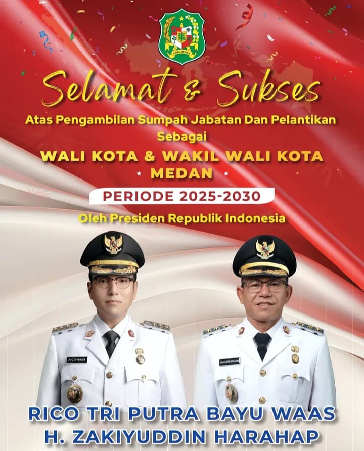 Pelantikan WaliKota dan Wakil WaliKota Medan 2025-2030